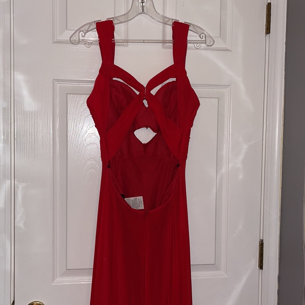 Long red prom dress - Picture 2 of 2